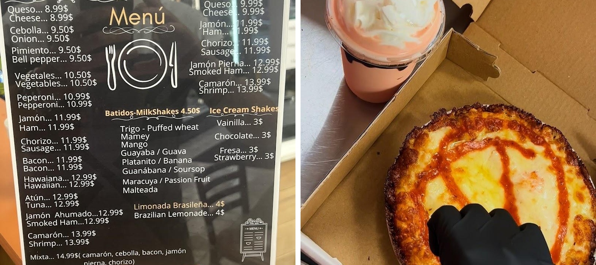A lo cubano Cuban pizza Menu